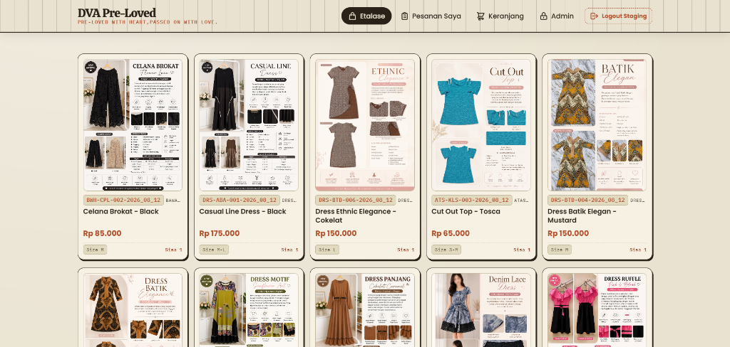 DVA Preloved Catalog